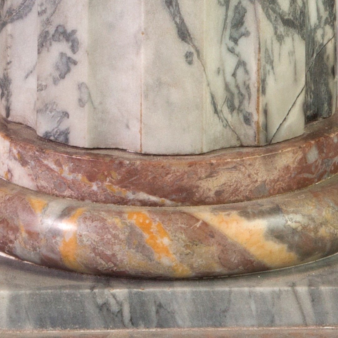 Pair Of Marble Columns, Itay, End Of XVIII Century-photo-4