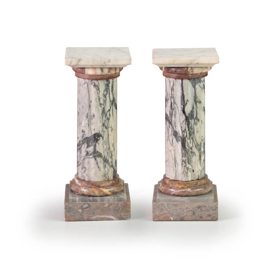 Pair Of Marble Columns, Itay, End Of XVIII Century