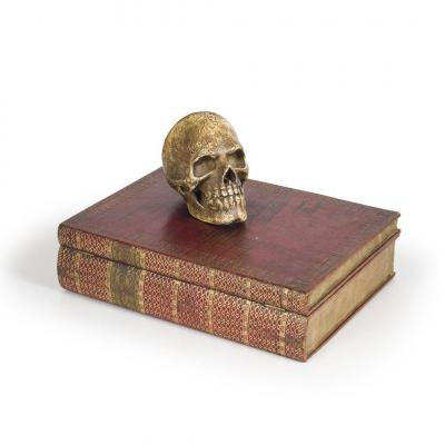 Boite En Bois Laque'e Avec Memento Mori