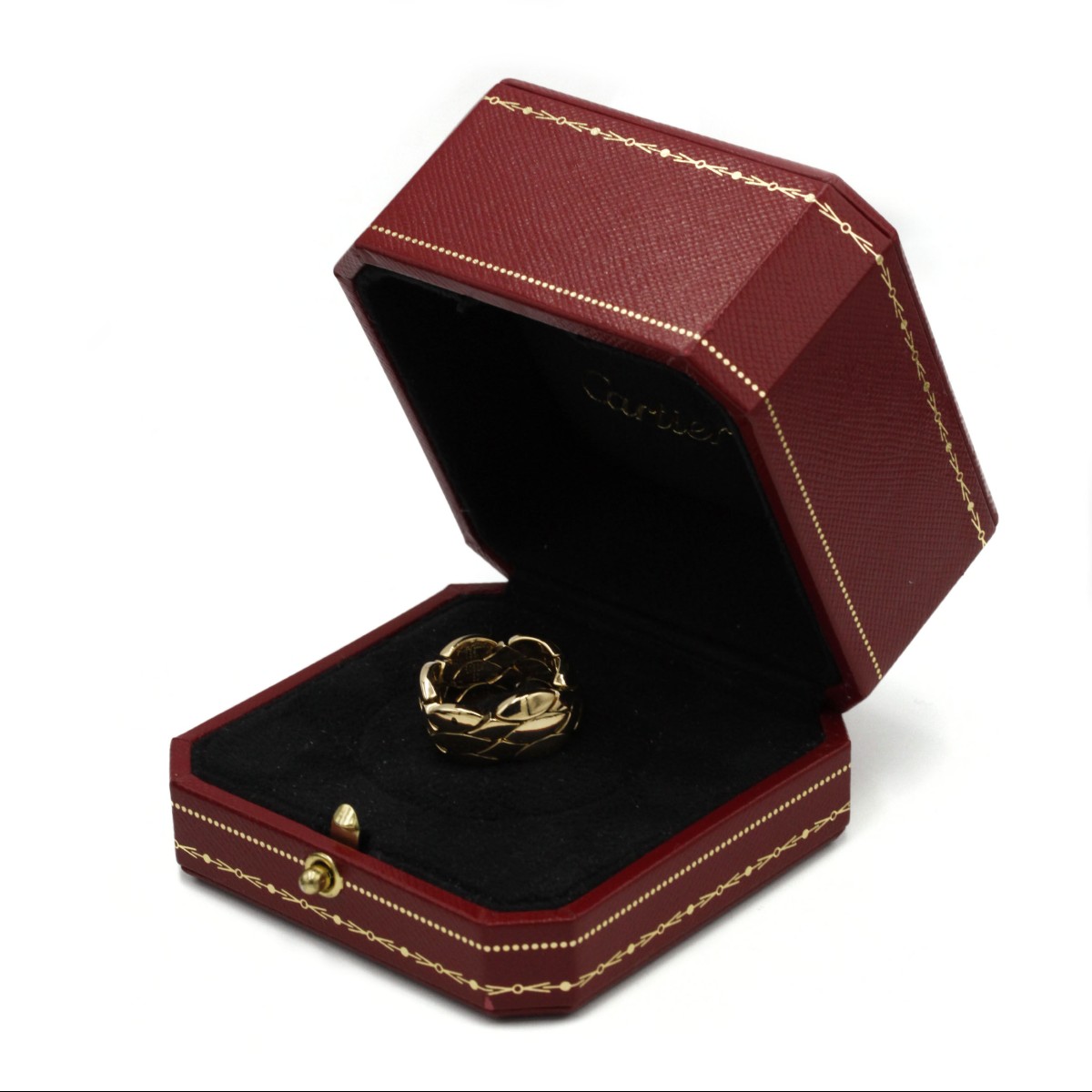 CARTIER - Bague signature “Bandeau” de Cartier en or jaune 18 K-photo-2