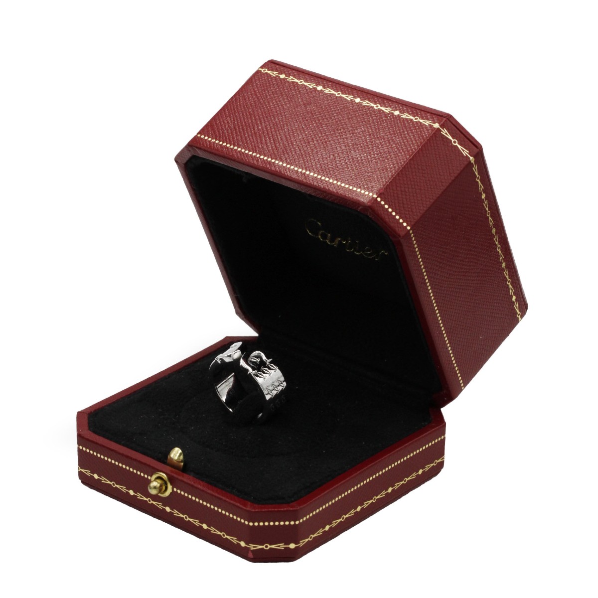 CARTIER - Bague “Double C” Cartier en or blanc 18 K – Taille 52-photo-3