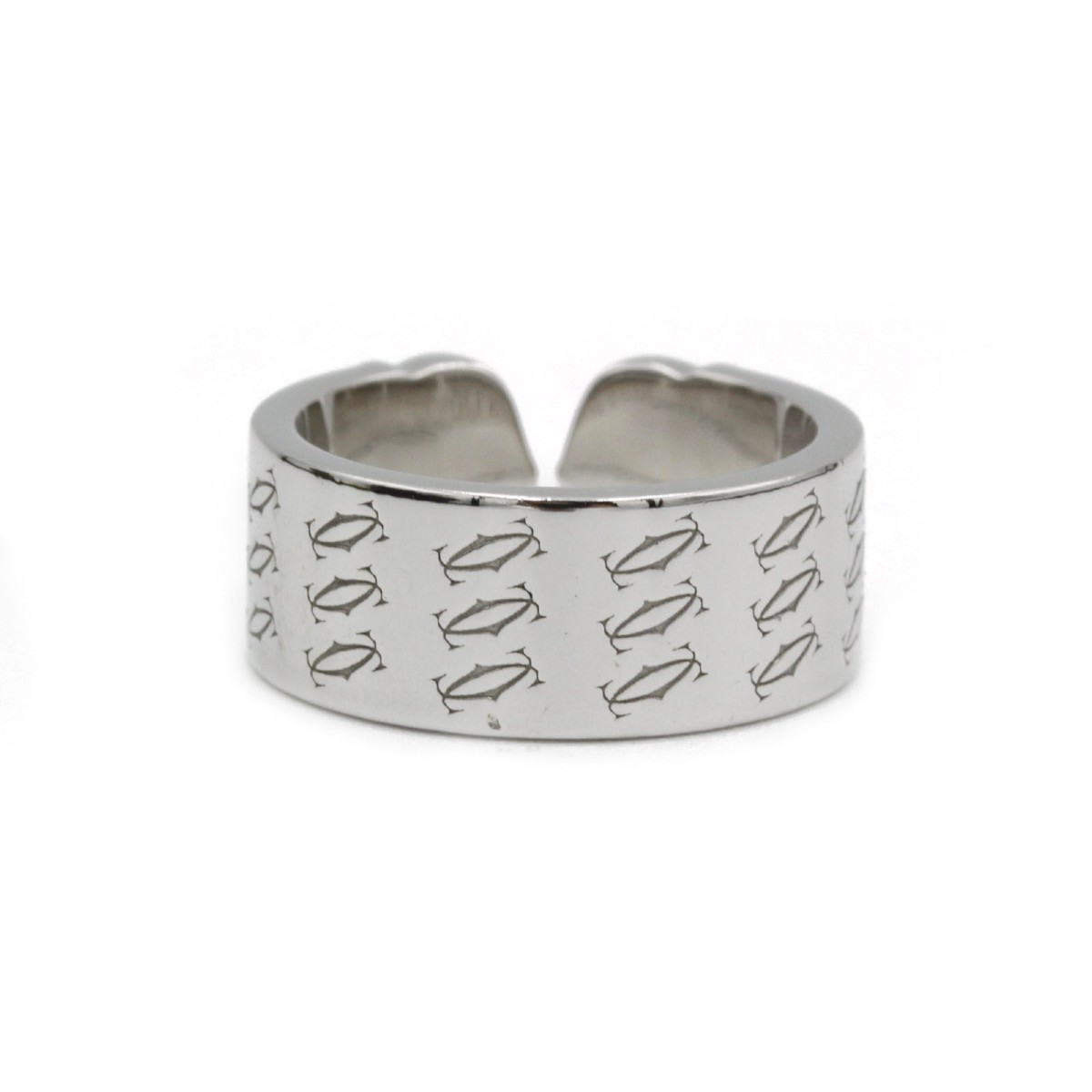 CARTIER - Bague “Double C” Cartier en or blanc 18 K – Taille 52-photo-2