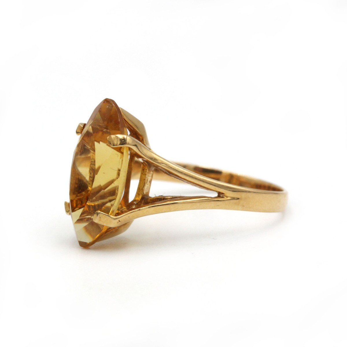 Bague - Or jaune et citrine-photo-2