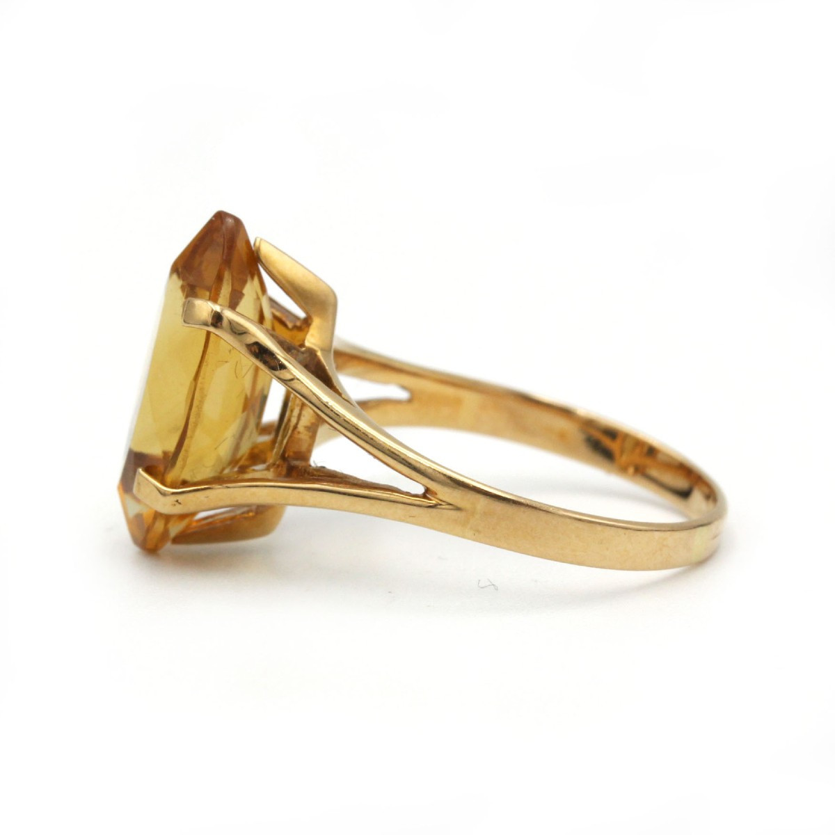 Bague - Or jaune et citrine-photo-4