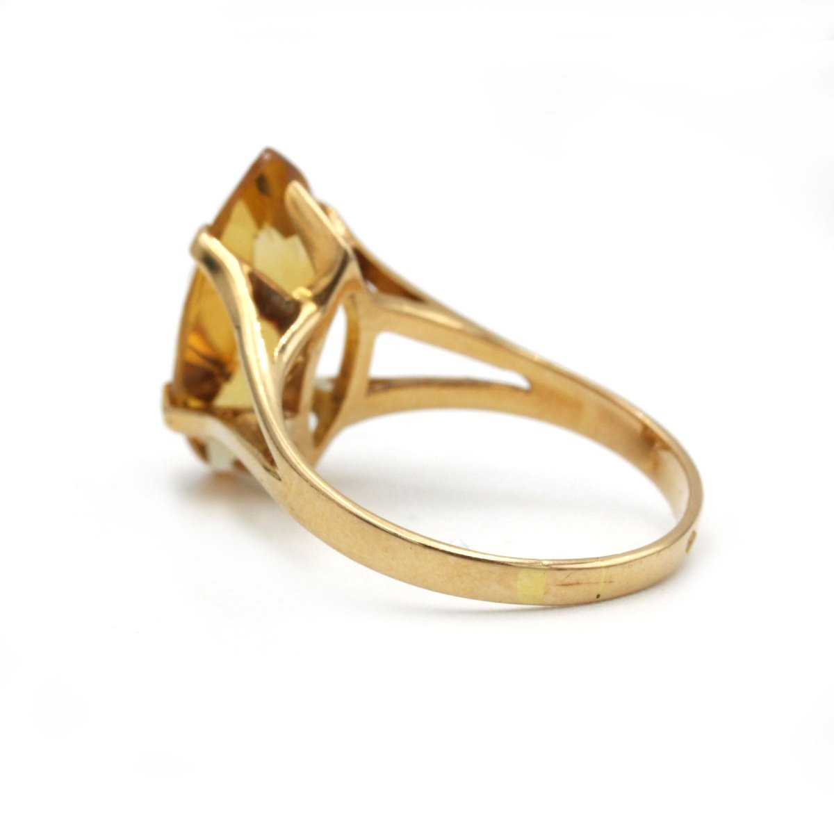 Bague - Or jaune et citrine-photo-6