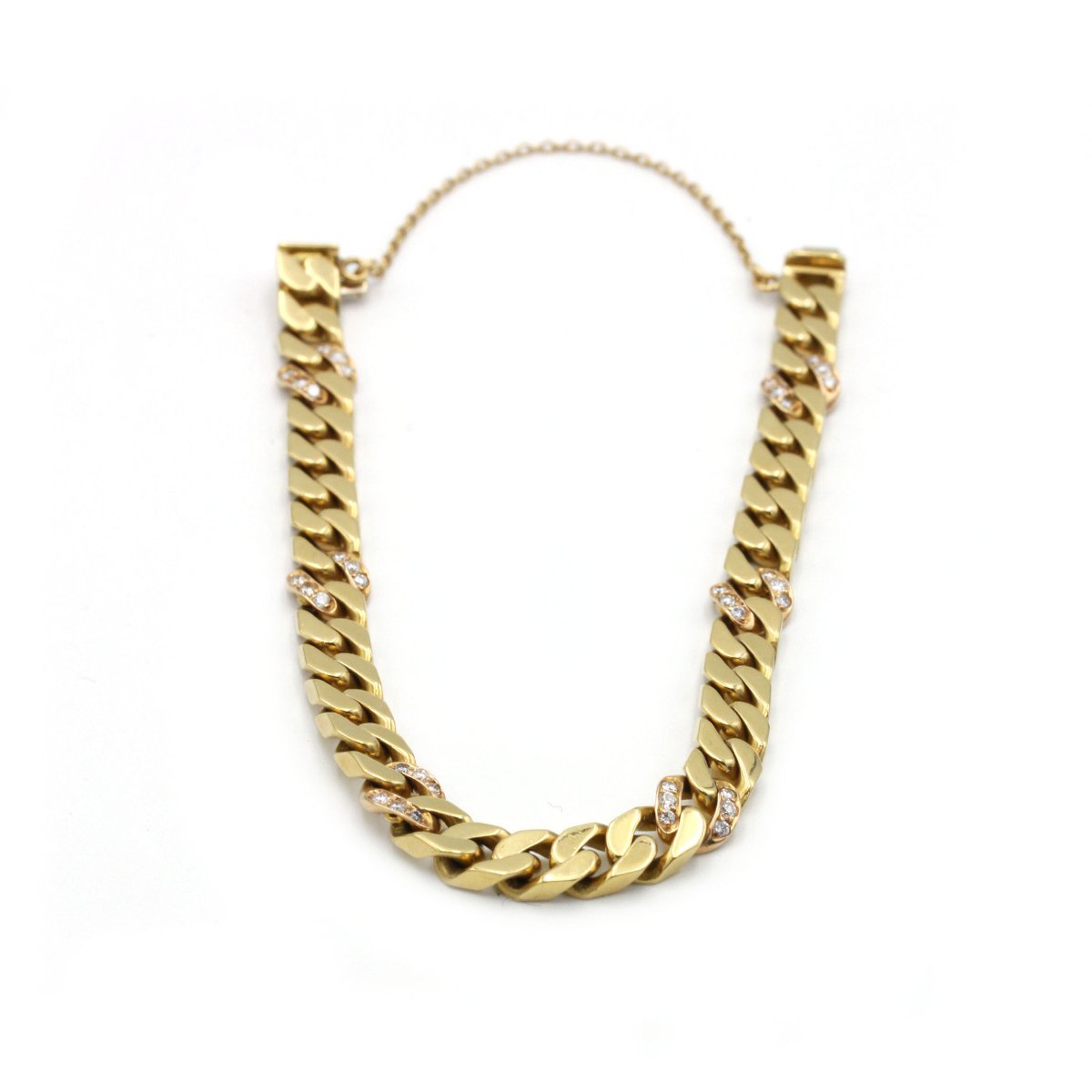 Bracelet - Or jaune 18K et diamants-photo-2