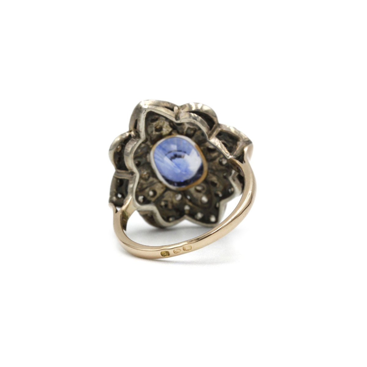 Bague - Or, argent, saphir et diamants.-photo-5
