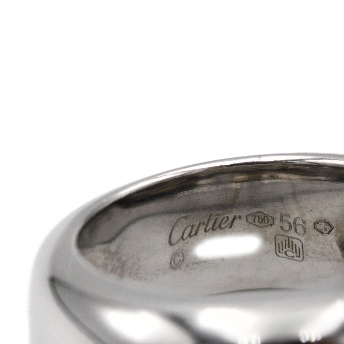 Bague « Jonc » Cartier en or blanc 750‰, taille 56-photo-1