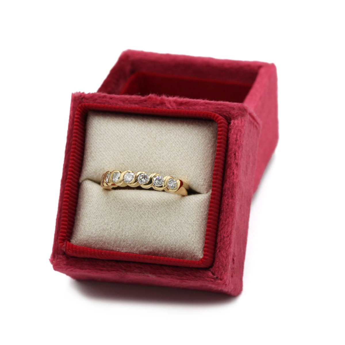 Half-alliance - Yellow Gold And Diamonds-photo-2