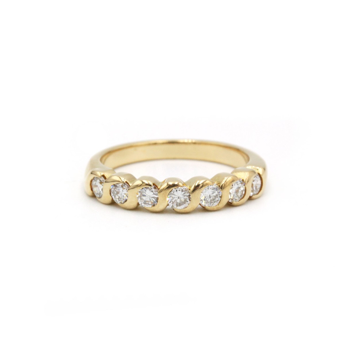 Half-alliance - Yellow Gold And Diamonds