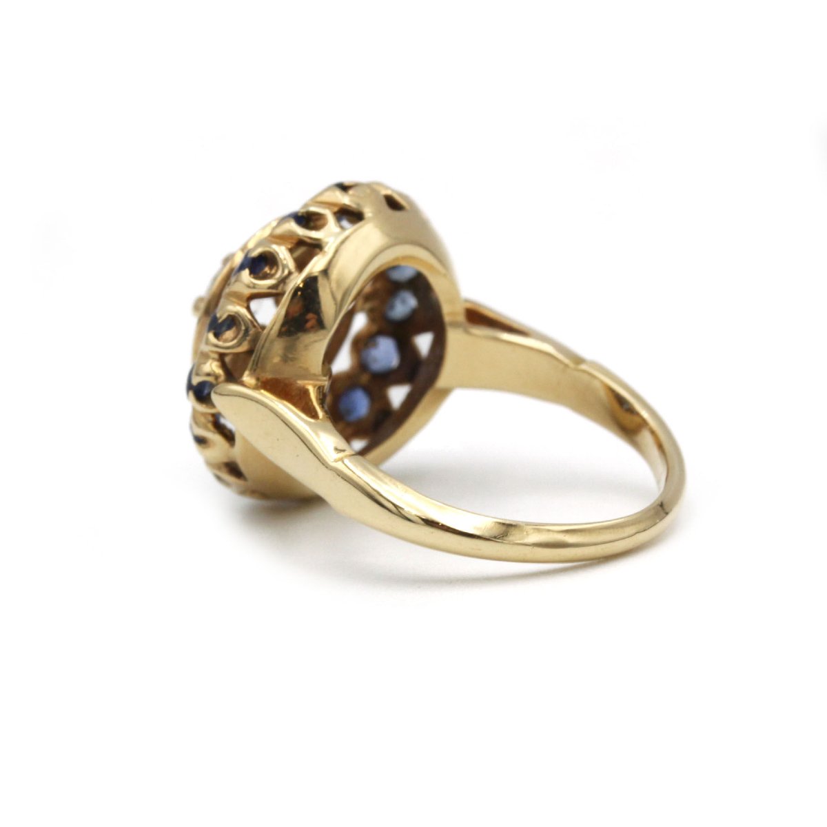 Bague tutti frutti - Or jaune 18K, rubis, saphirs et diamants-photo-2