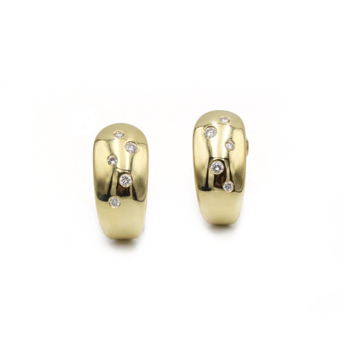 Boucles d'oreilles - Or jaune et diamants-photo-2