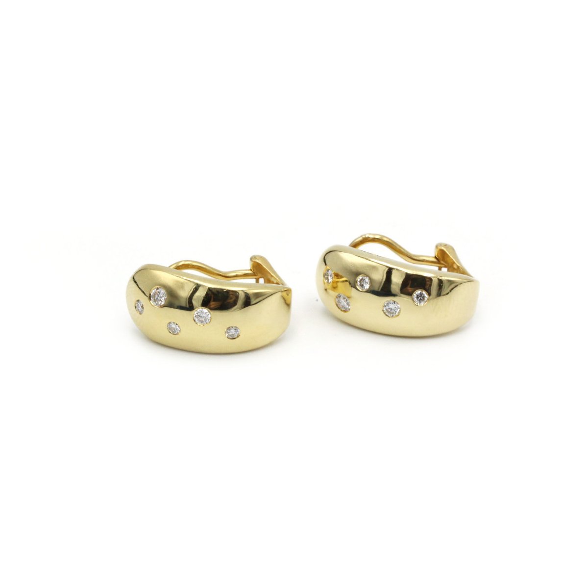 Boucles d'oreilles - Or jaune et diamants-photo-4