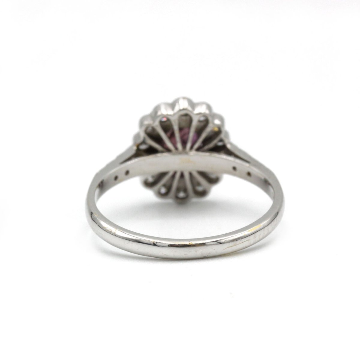 Bague - Or blanc, rubis et diamants-photo-4