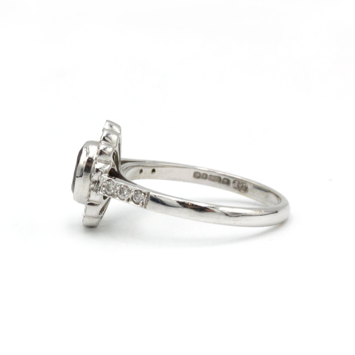 Bague - Or blanc, rubis et diamants-photo-3