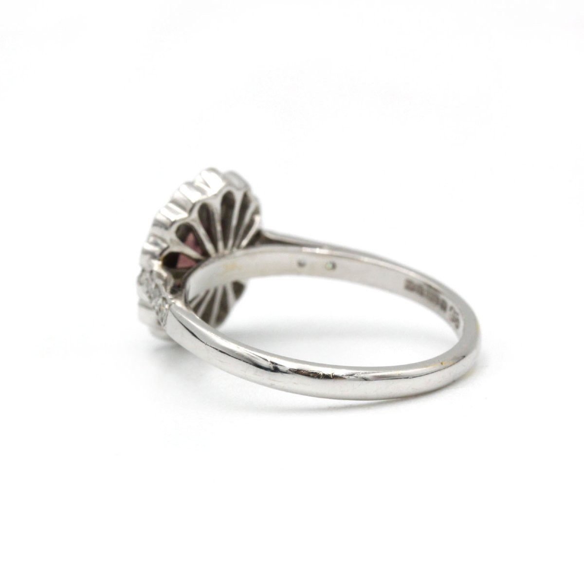 Bague - Or blanc, rubis et diamants-photo-4
