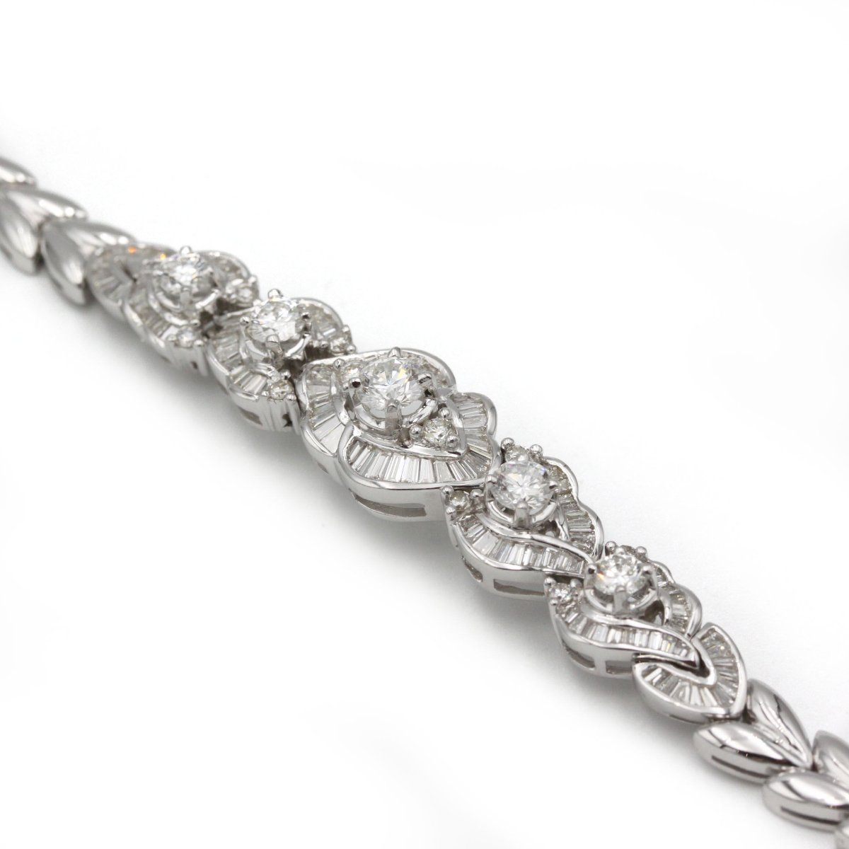 Bracelet style Art Déco or 750 diamants-photo-3
