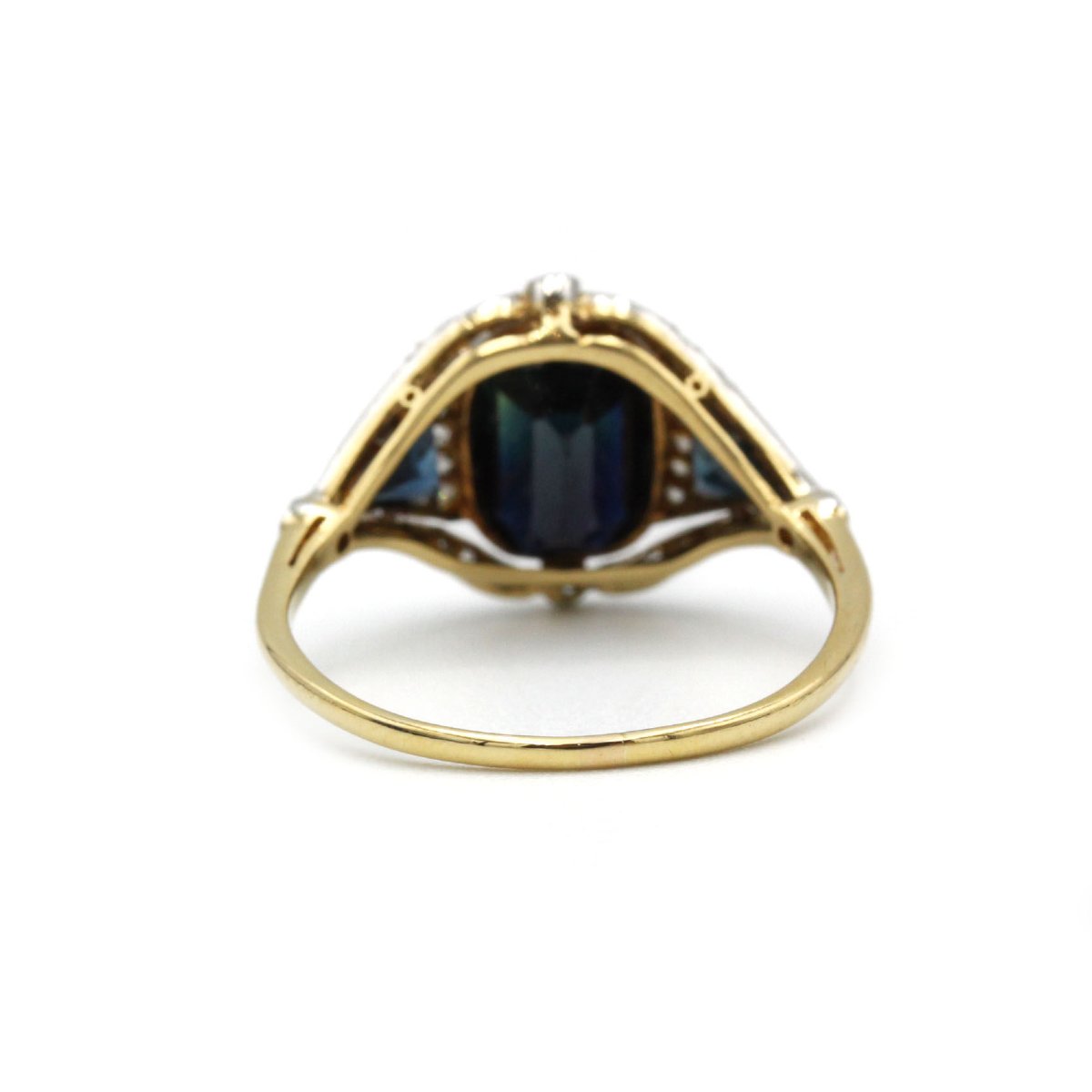 Bague art deco - Or, saphirs et diamants-photo-3