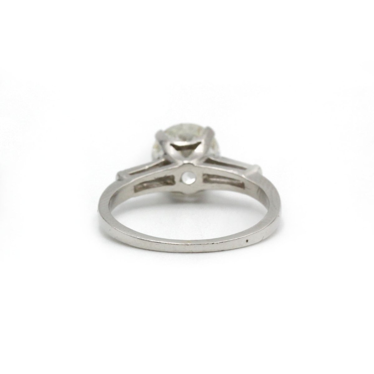Solitaire - Platine et diamants-photo-2