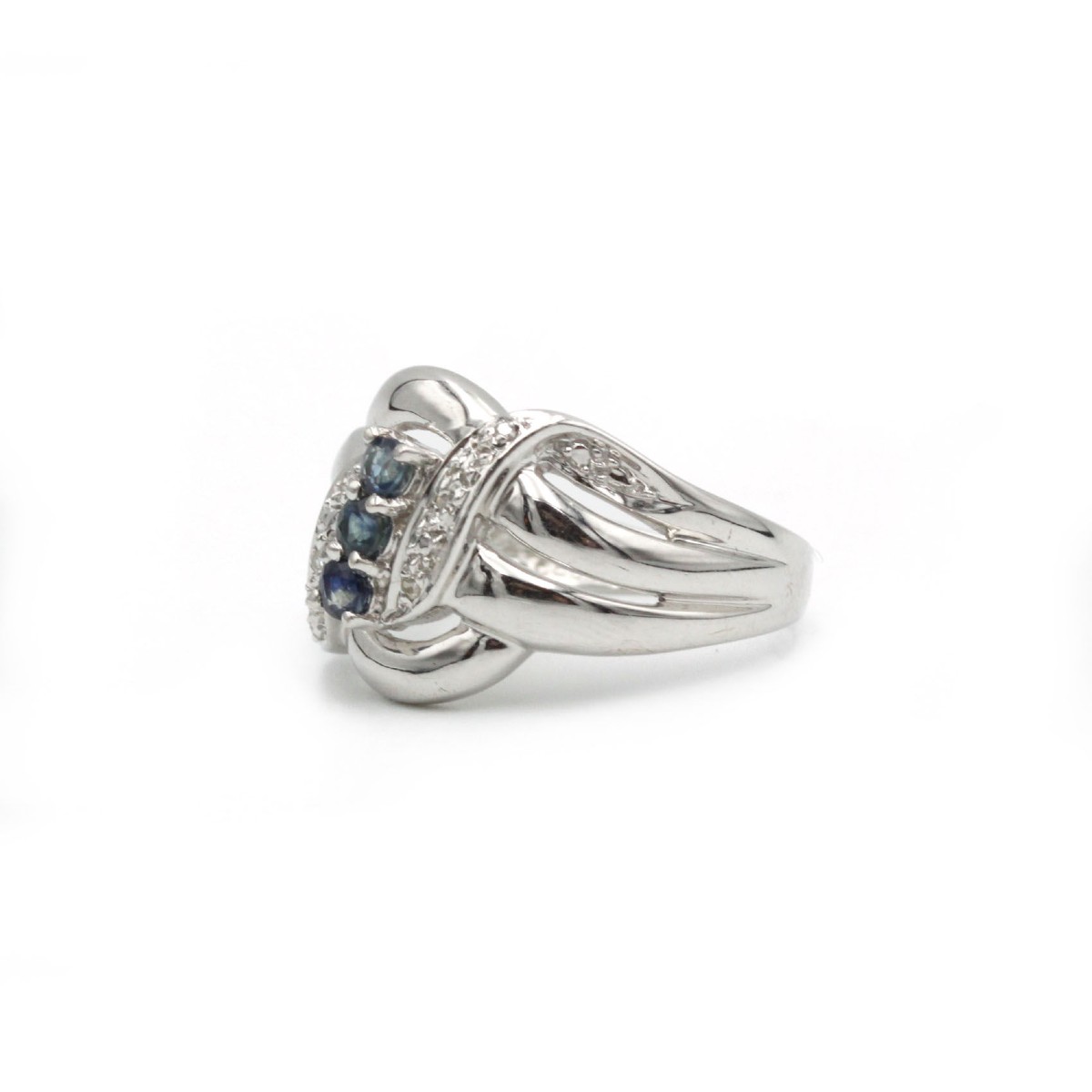 Ring - White Gold, Sapphires And Diamonds