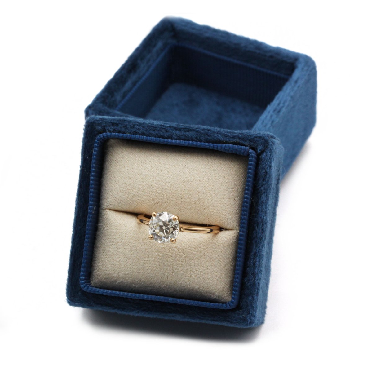 Solitaire - Or rose et diamant 1.62 carat-photo-4