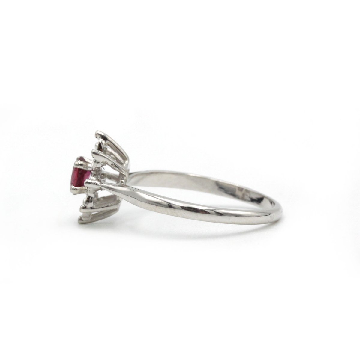 Daisy Ring - White Gold, Rubies And Diamonds-photo-2