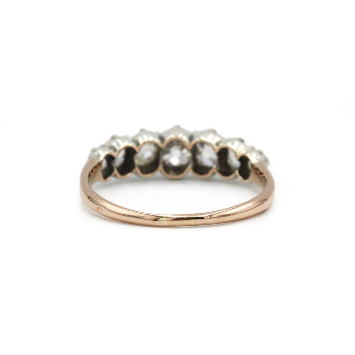 19th Century Garter Ring In 750 Yellow Gold With Old-cut Diamonds-photo-3