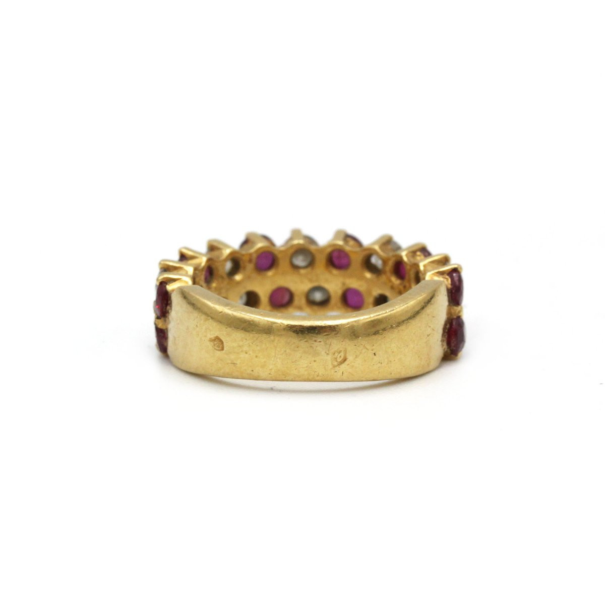 Ring - 750 Yellow Gold - Diamonds And Rubies-photo-1