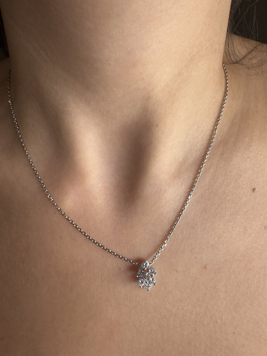 Collier - Or blanc et diamants-photo-2