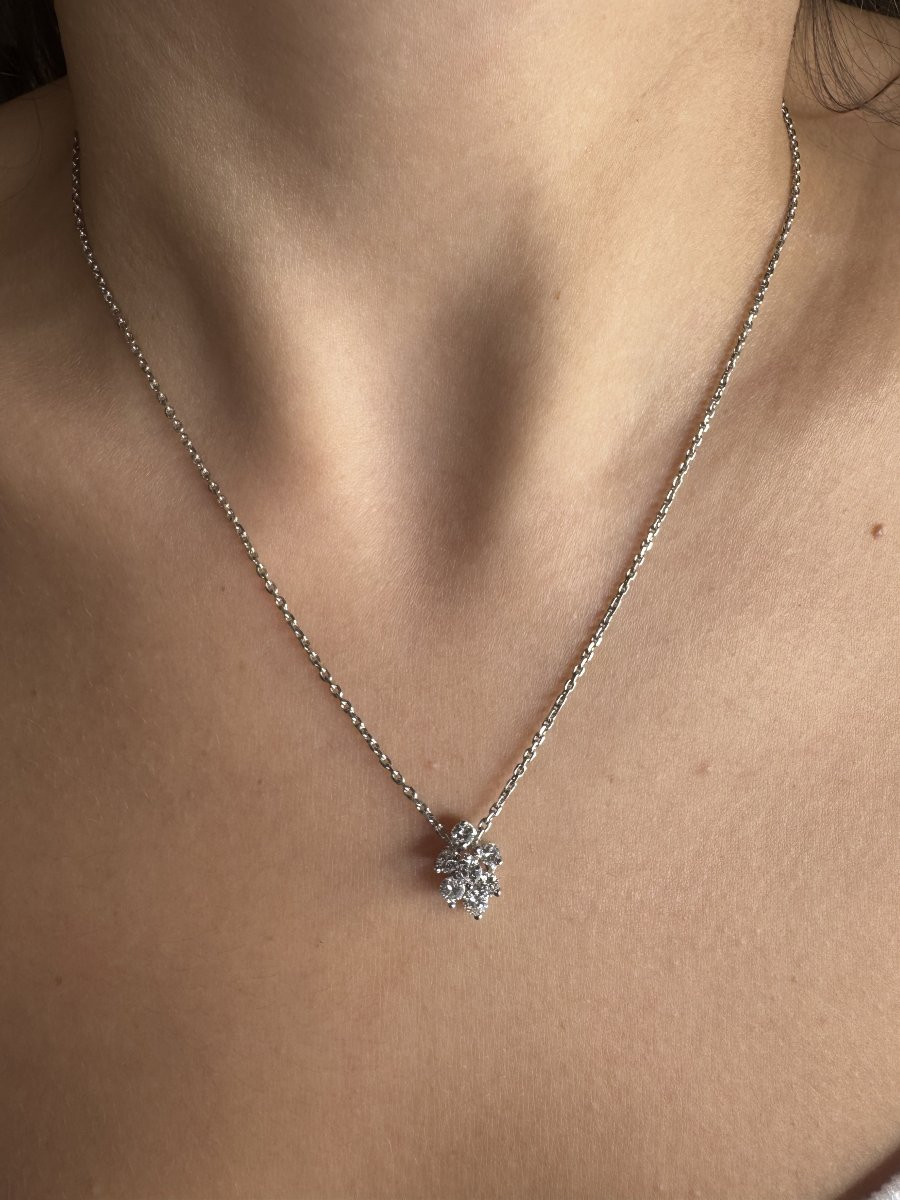 Collier - Or blanc et diamants-photo-3