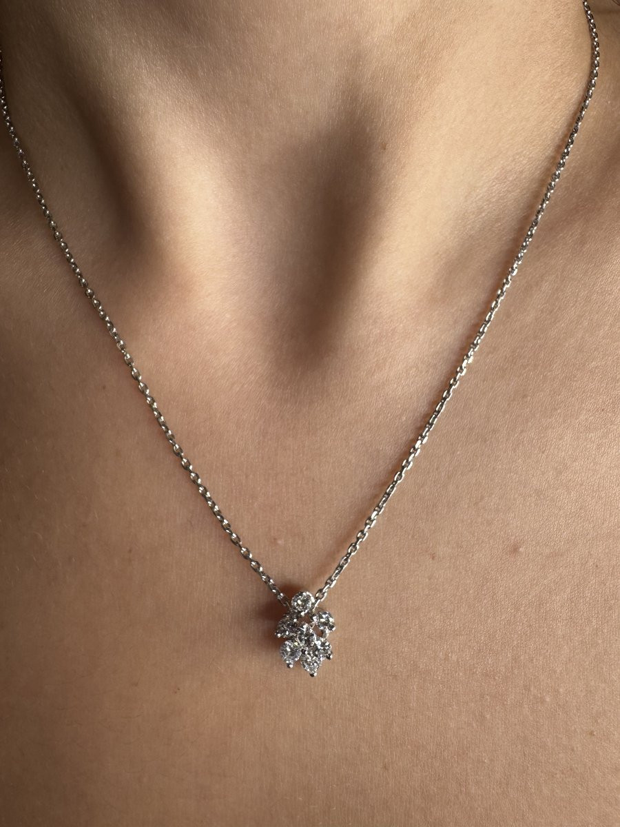 Collier - Or blanc et diamants-photo-4
