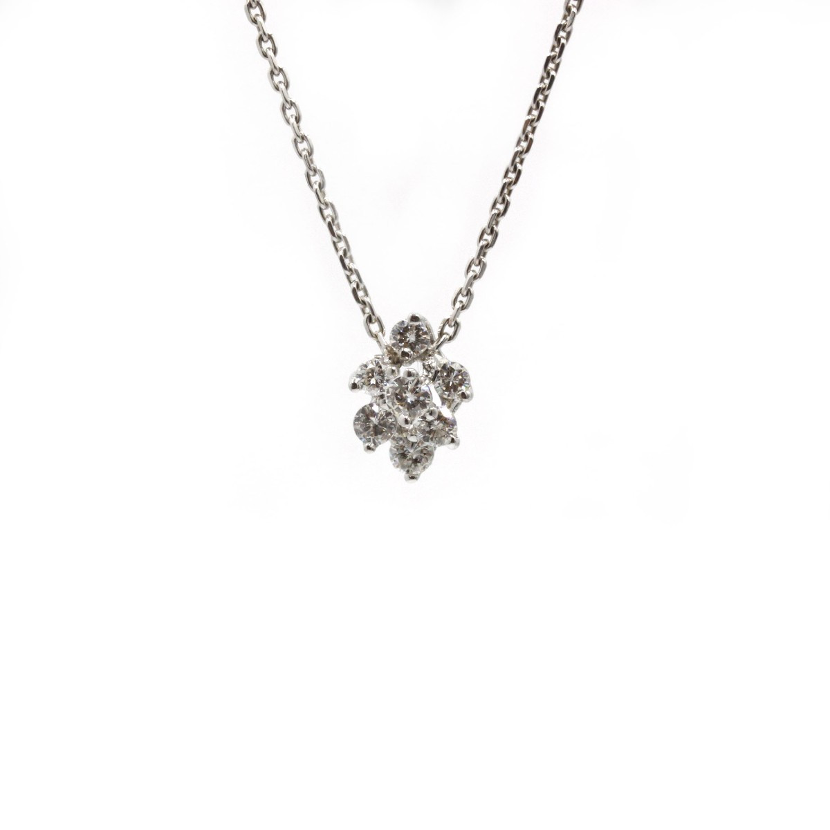 Collier - Or blanc et diamants