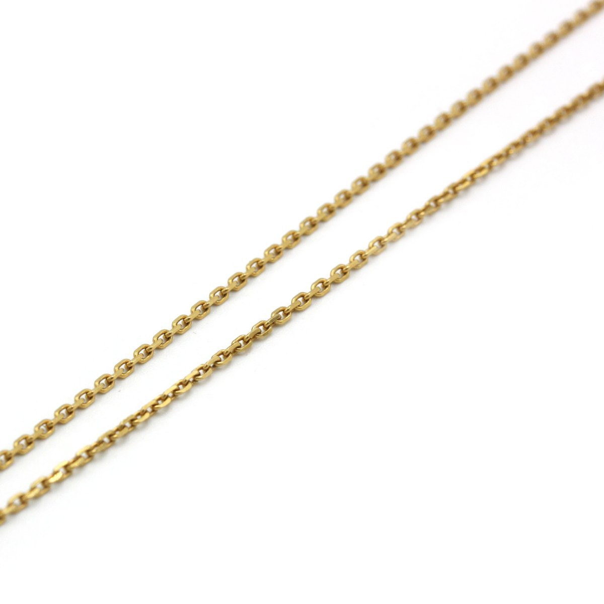 750 Yellow Gold Necklace With 0.50 Carat Bezel-set Diamond-photo-3