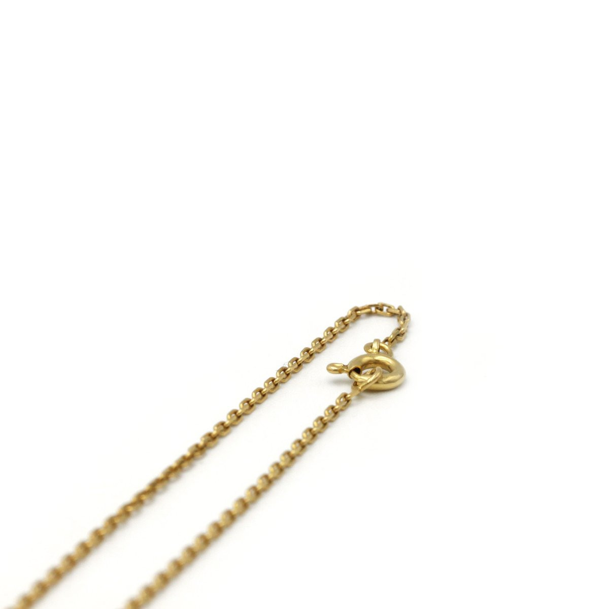 750 Yellow Gold Necklace With 0.50 Carat Bezel-set Diamond-photo-2