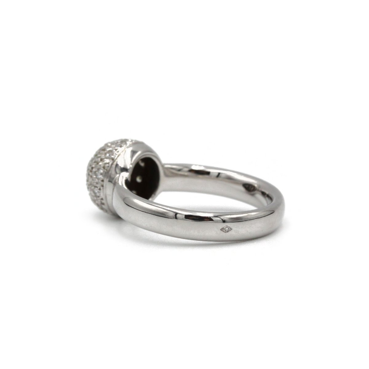 Bague or blanc 750 boule à facette diamants-photo-4