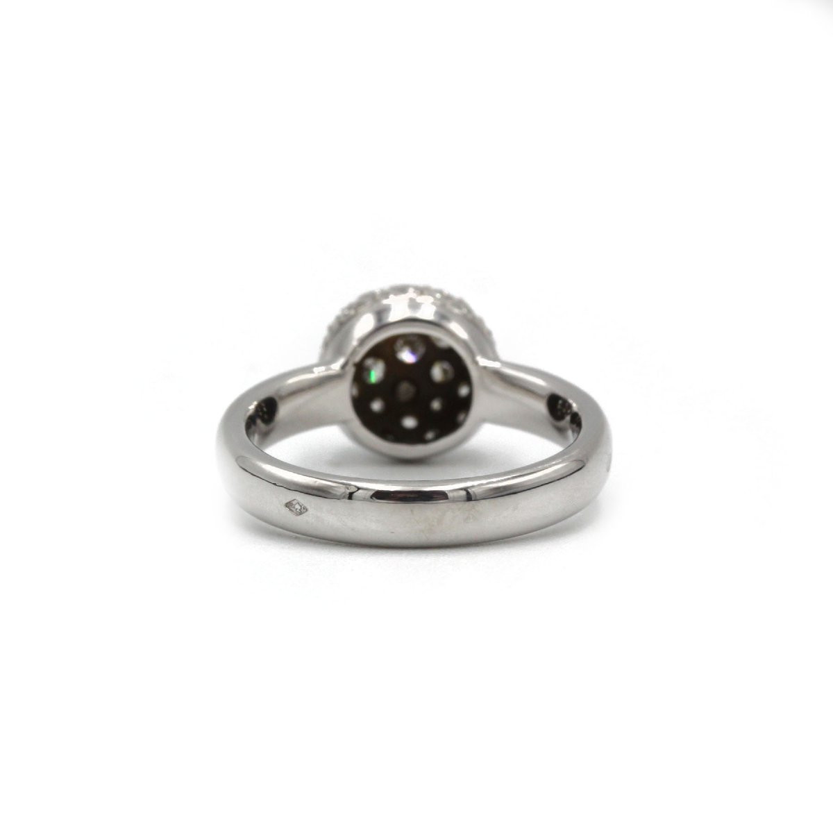 Bague or blanc 750 boule à facette diamants-photo-1