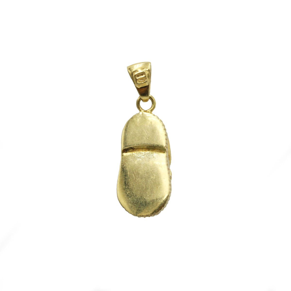750 Yellow Gold And Diamond Shoe Charm/pendant-photo-2