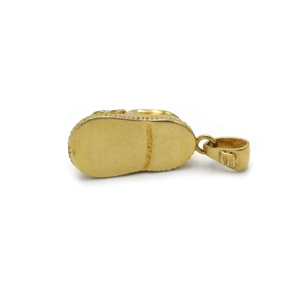 750 Yellow Gold And Diamond Shoe Charm/pendant-photo-1