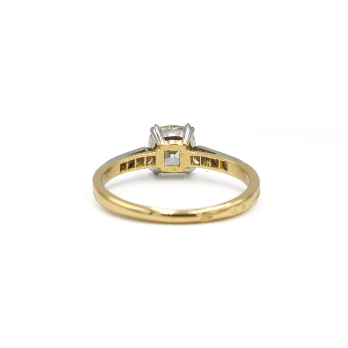 Antique Art Deco Solitaire Ring, 18k Gold, 1.03 Carat Diamond-photo-2