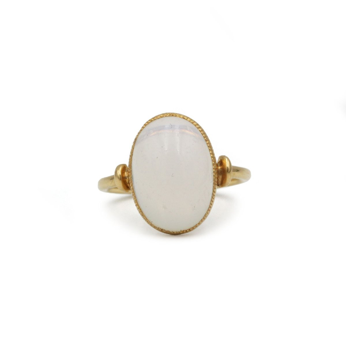 750 Yellow Gold Ring With Moonstone-photo-2