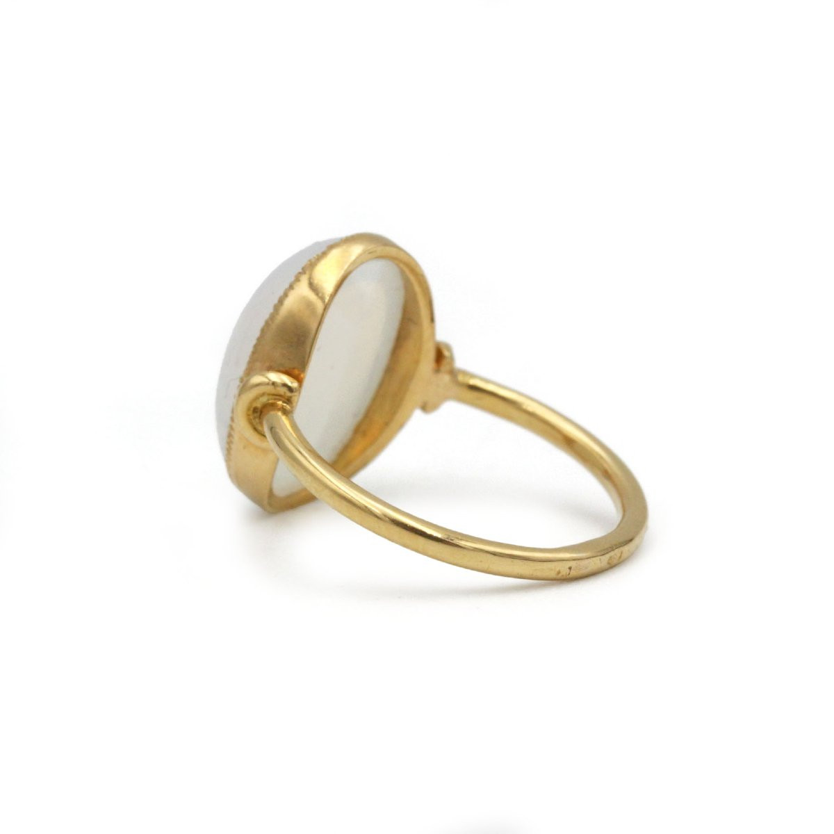 750 Yellow Gold Ring With Moonstone-photo-1