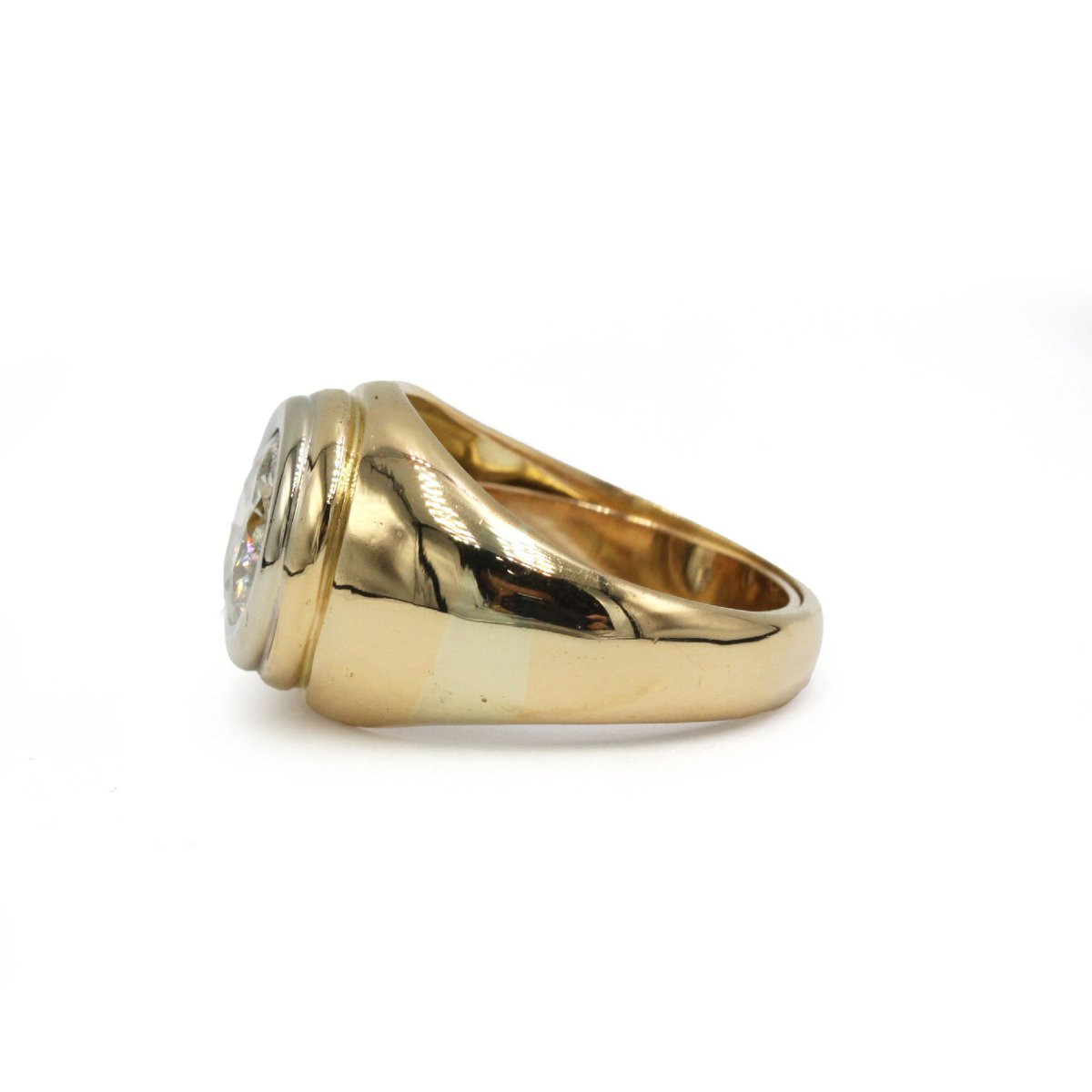 Bague en or jaune 750 et diamant 2,50 carats-photo-2