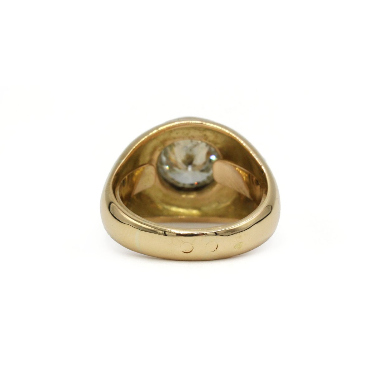 Bague en or jaune 750 et diamant 2,50 carats-photo-2