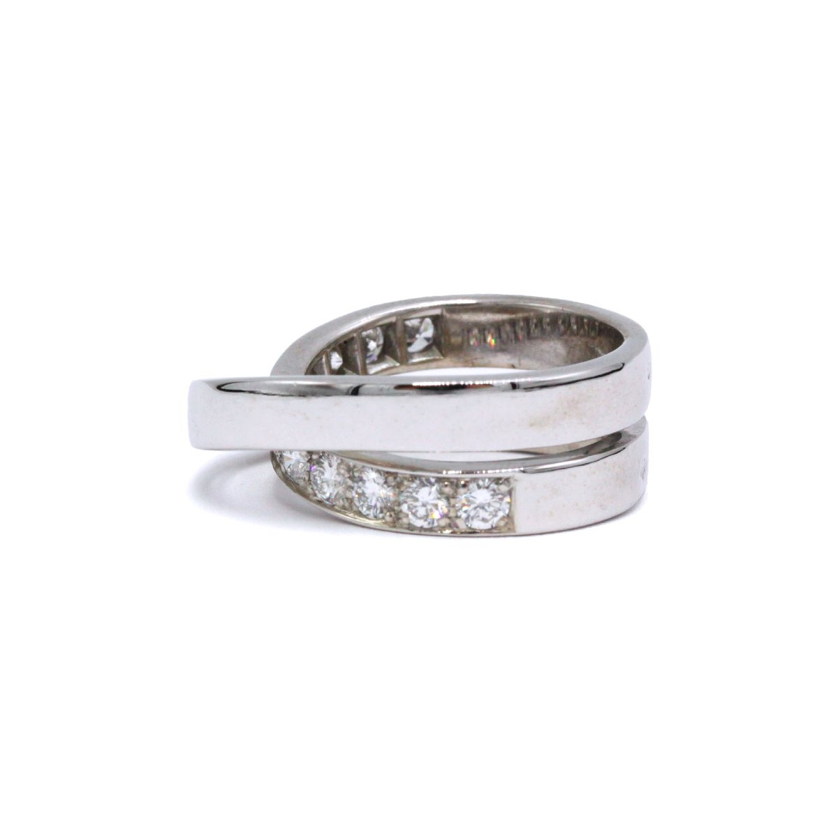 Bague Cartier "Nouvelle Vague" en or blanc 750 et diamants 1 carats-photo-1