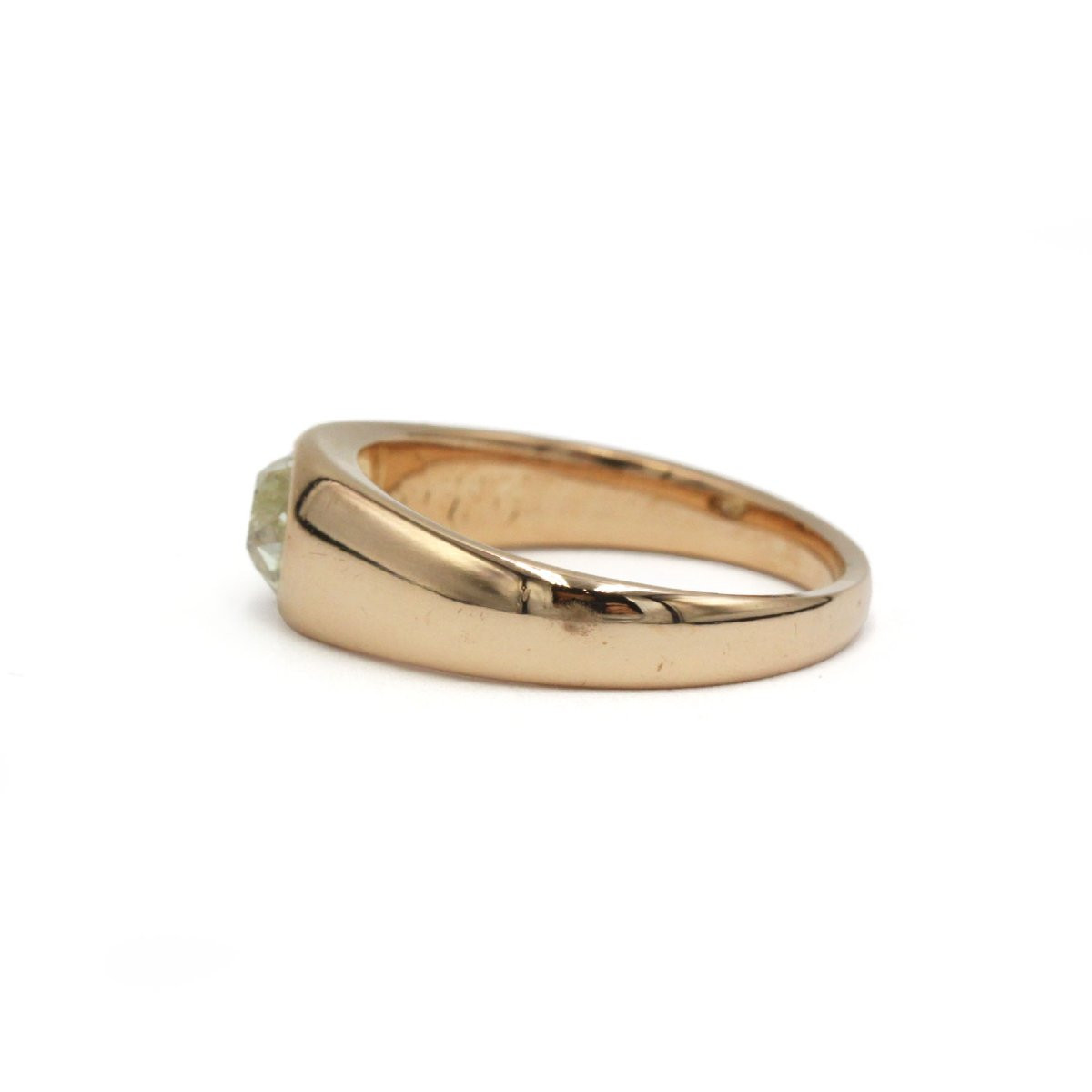 Ring In Yellow Gold 750 And Old-cut Diamond Approx. 0.80 Carats-photo-4