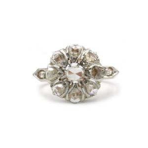 Bague ancienne française du XIXᵉ siècle diamant tailles roses