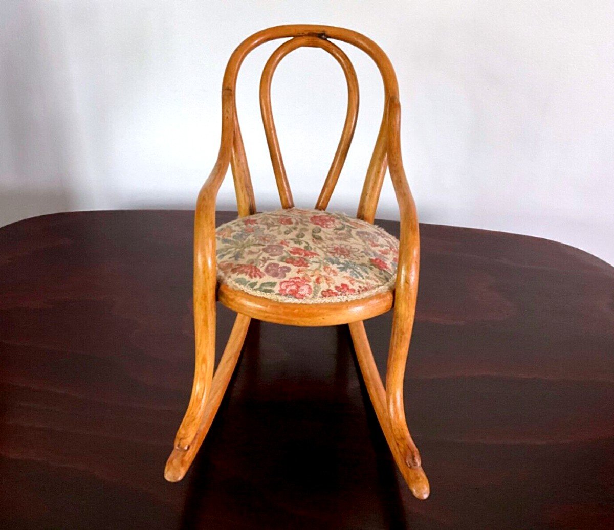 Rocking Chair Poupee Thonet Art Nouveau-photo-3