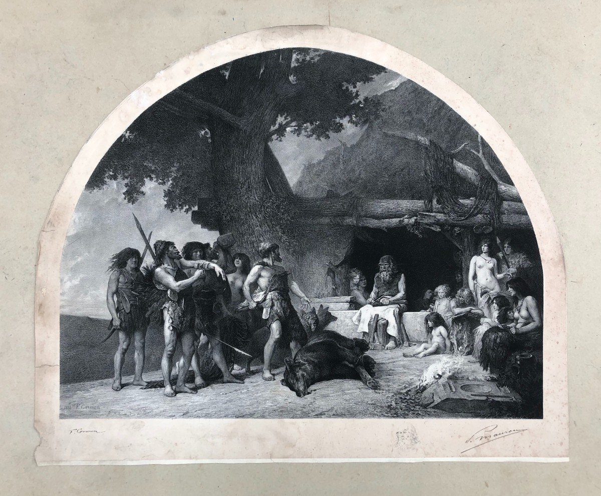Return From The Bear Hunt, Engraving After Cormon