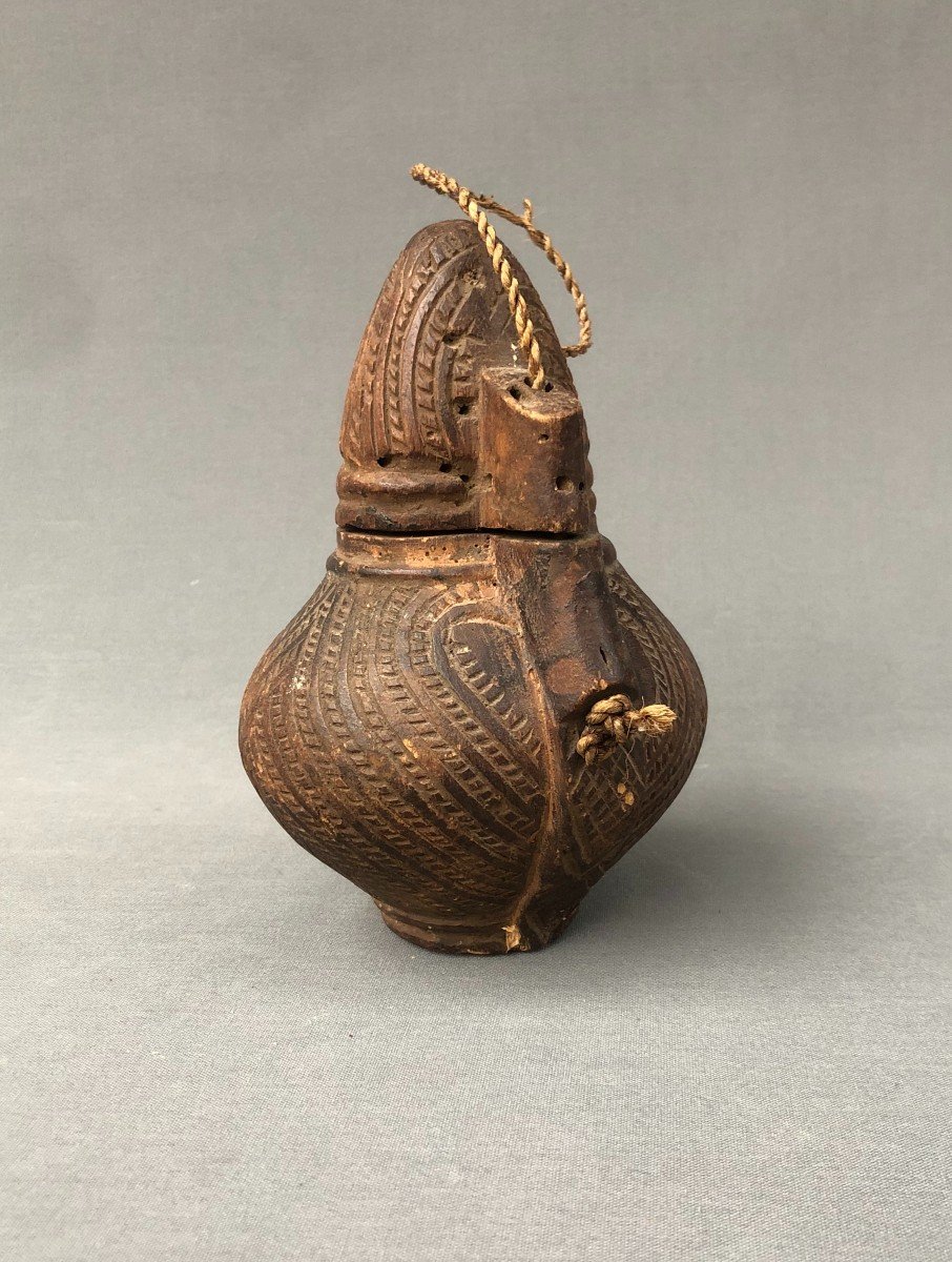 Wooden Container Or Gourd, Africa, Early 20th Century-photo-2