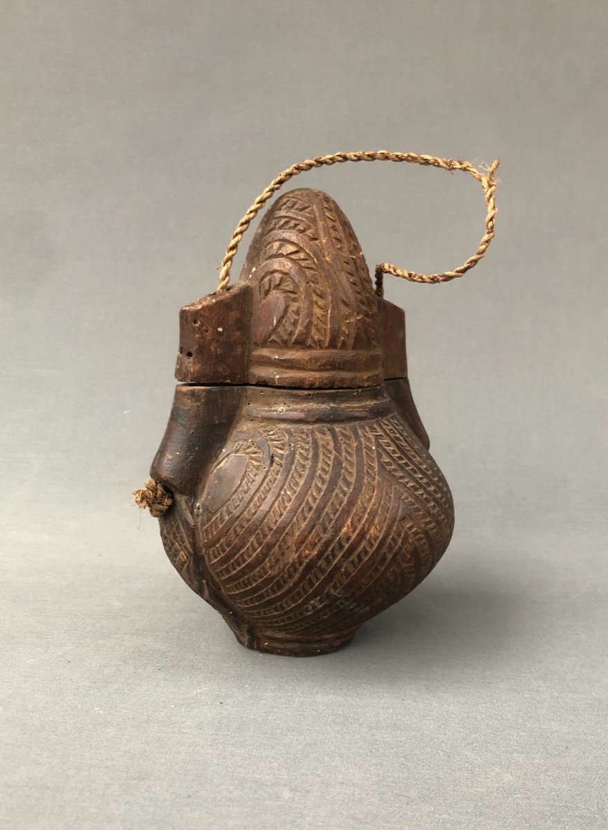Wooden Container Or Gourd, Africa, Early 20th Century-photo-3